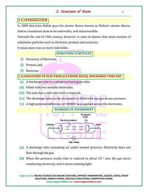 Class 11 Chemistry Chapter 2 Notes Pdf