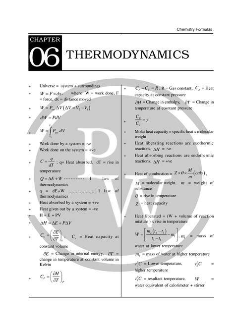 Class 11 Chemistry Thermodynamics 100 Questions And Solutions Chemistry Thermodynamics Worksheet - Chemistry Thermodynamics Worksheet