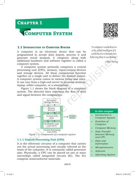 Class 11 Computer Science Book