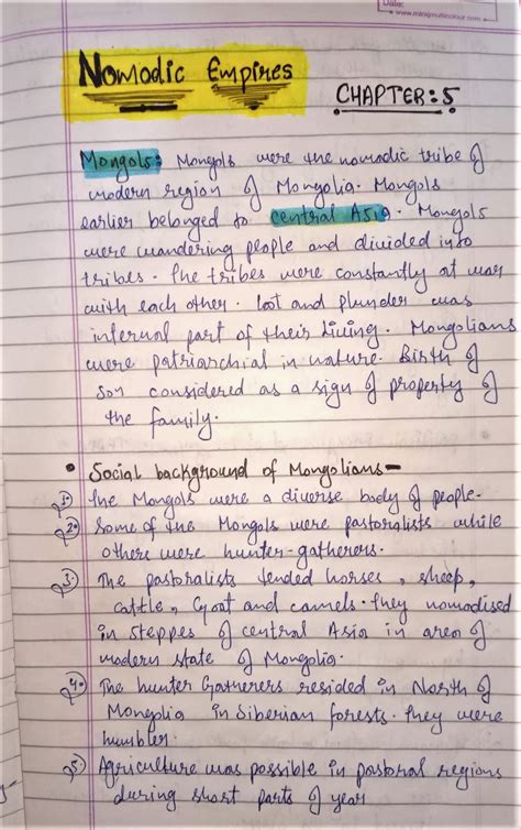 Class 11 Nomadic Empire Notes
