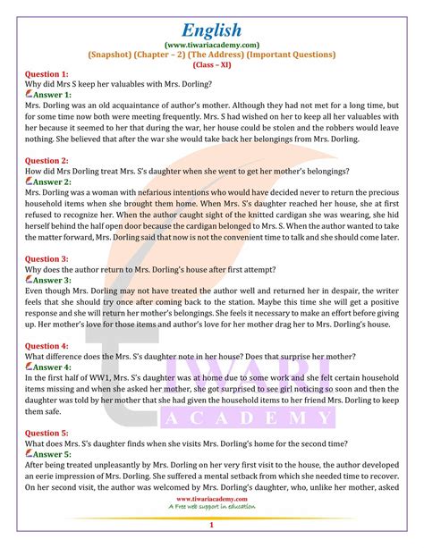 Class 11 Snapshot Ch 2 Question Answer