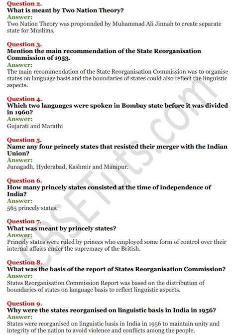 Class 12 Political Science Question Answer