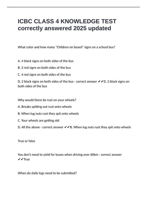 Class 4 Knowledge Test Pdf