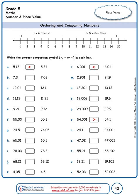 Class 5 Decimal Worksheets Free Pdf Grade 5 Decimal Worksheet - Grade 5 Decimal Worksheet