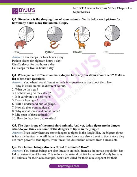 Class 5 Evs Chapter 1 Question Answer