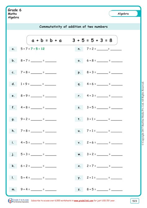 Class 6 Math Worksheets Practice Grade 6 Sums 6th Grade Integers Practice Worksheet - 6th Grade Integers Practice Worksheet