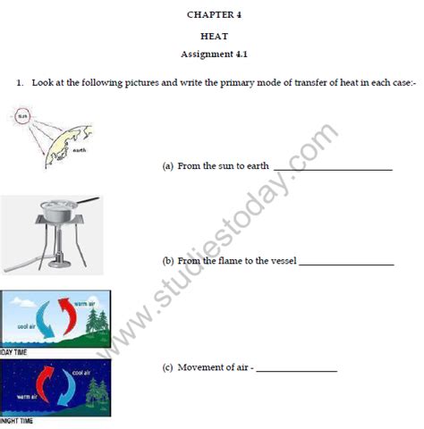 Class 7 Chapter 3 Heat 5 Worksheets With Worksheet Methods Of Heat Transfer Answers - Worksheet Methods Of Heat Transfer Answers