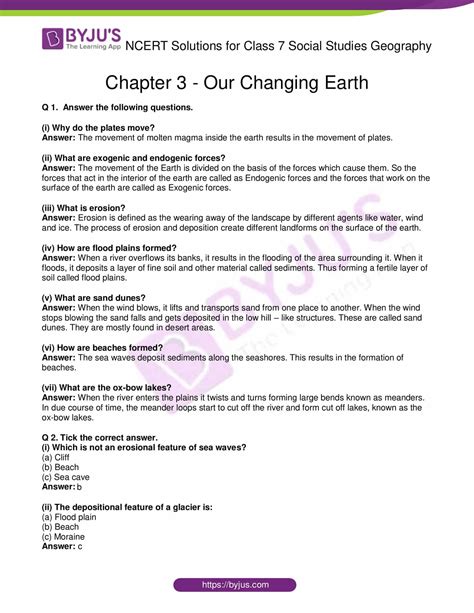 Class 7th Geography Chapter 3
