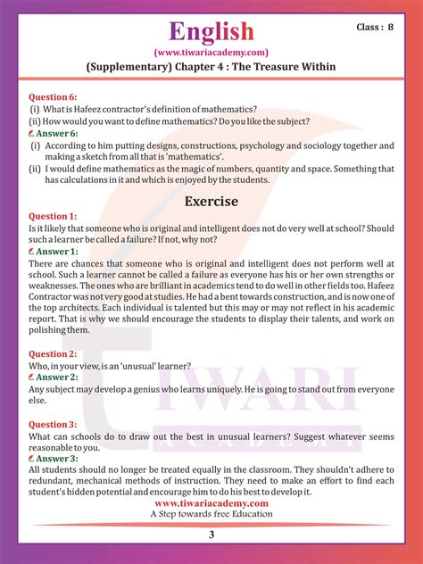 Class 8 English Chapter 8