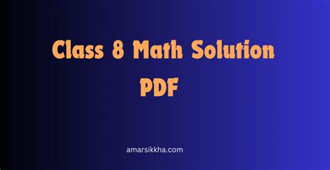 Class 8 Mathatics Success Solution Goyal Brothers