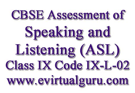 Class 9 Asl Topics