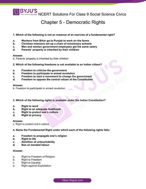 Class 9 Civics Chapter 5 Notes