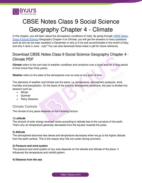 Class 9 Geo Ch 4 Notes