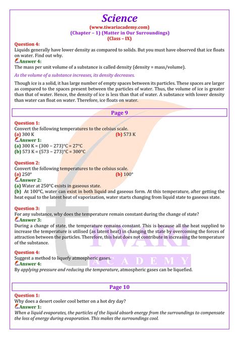 Class 9 Science Chapter 1 Pdf