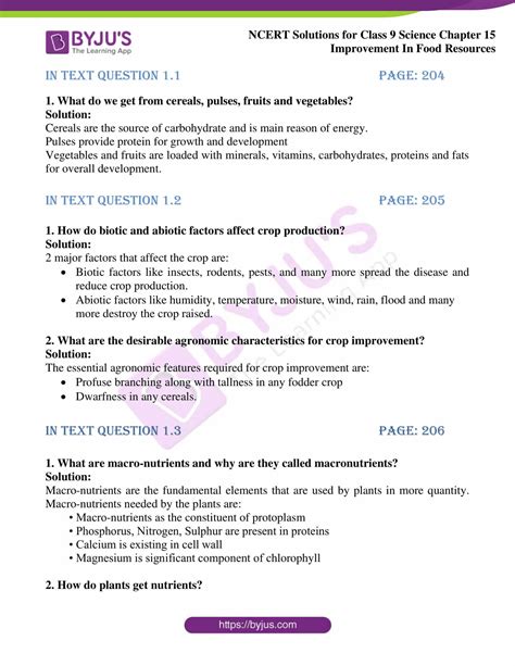 Class 9 Science Chapter 15
