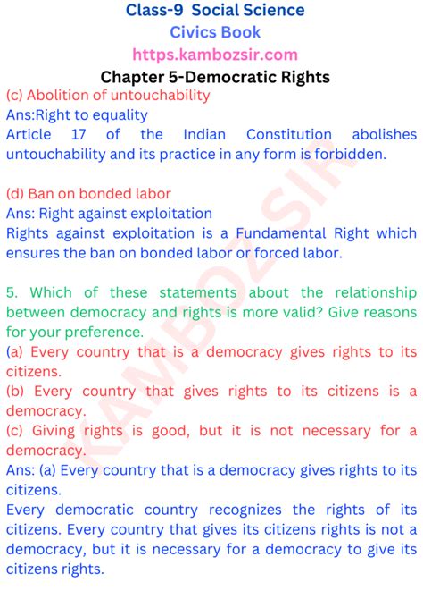 Class 9th Civics Chapter 5 Notes