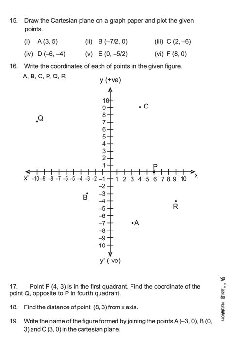 Class 9th Coordinate Geometry Test Papers