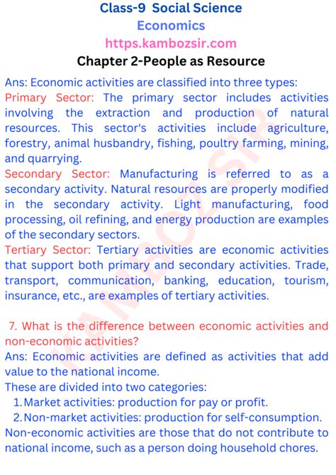 Class 9th Economics Chapter 2 Question Answers