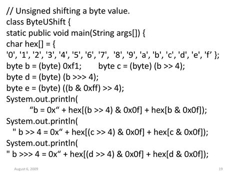 Class D Byte Allocation