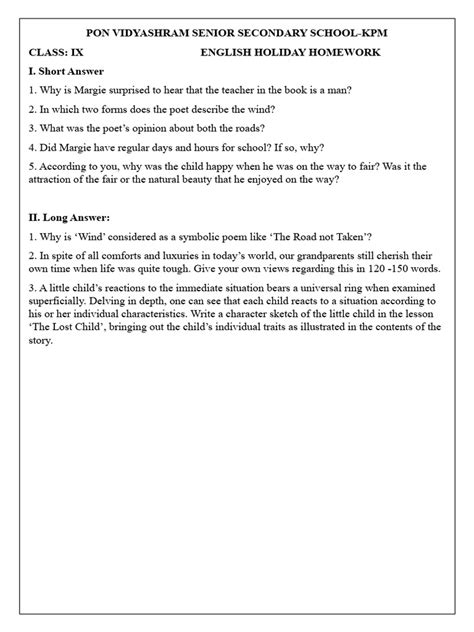 Class Ix Additional English Guide