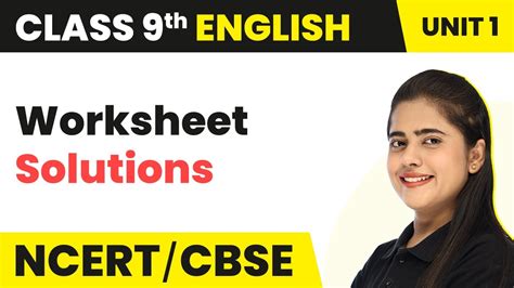 Class Ix English Workbook Unit 1 Integrated Grammar Unit Ix Worksheet 1 - Unit Ix Worksheet 1