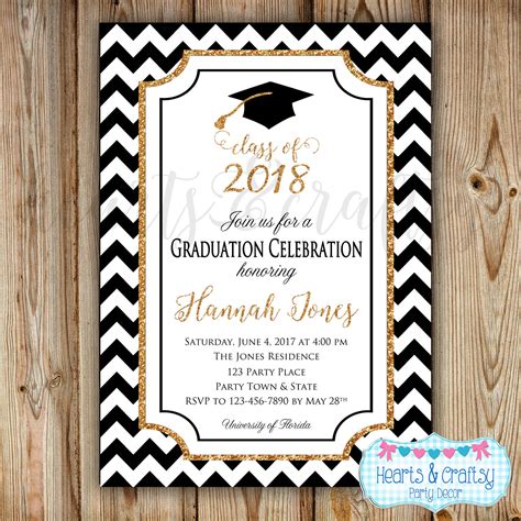 Class Of 2018 Graduation Invitations Formal