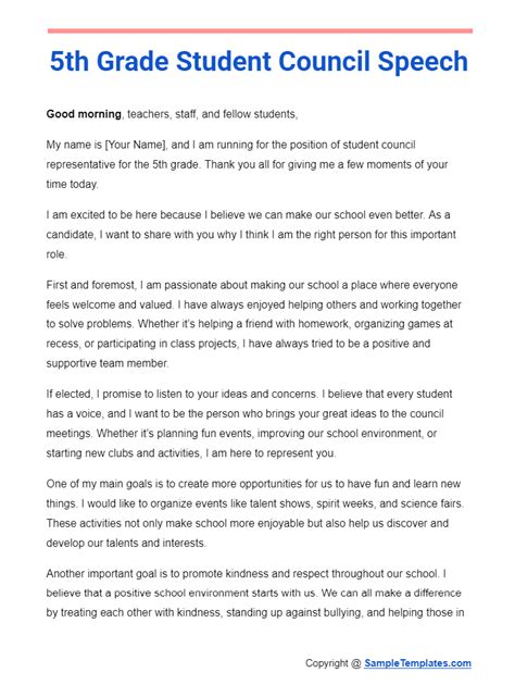 Class Representative Speech