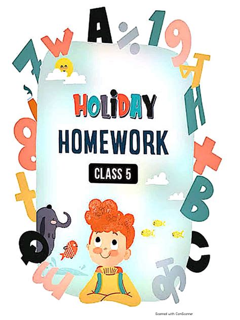 Class V Holiday Homework
