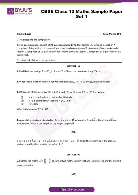 Read Class 12 Cbse Question Papers 