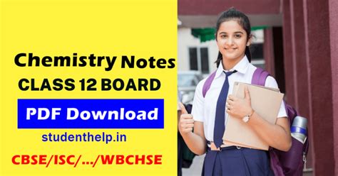 Read Online Class 12Th Notes Chemistry Chapter Wise Notes 