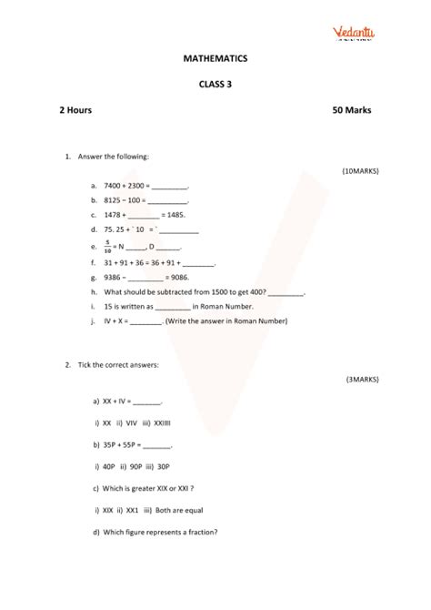 Read Online Class 3 Msat Sample Paper 