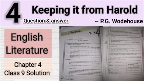 Read Class 9 Keeping It From Harold Answers 