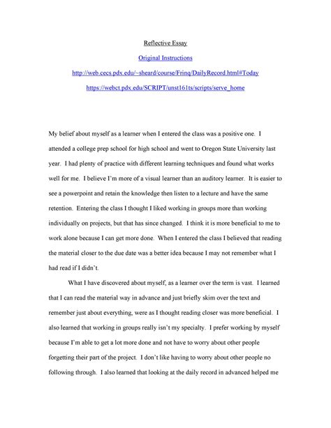 Download Class Reflection Paper 