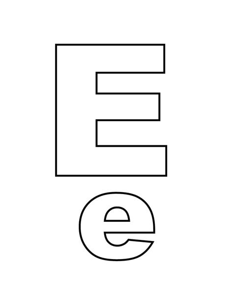 Classic Letter E Coloring Page Free Printable Coloring Letter E Coloring Pages For Preschoolers - Letter E Coloring Pages For Preschoolers