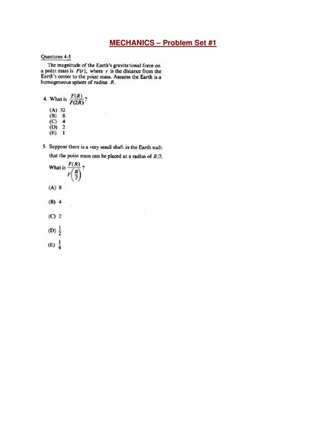 Classical Mechanics Problem 1 Central Potential Solution