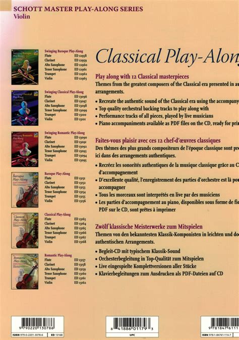 classical play along 12 bekannte stucke der klass