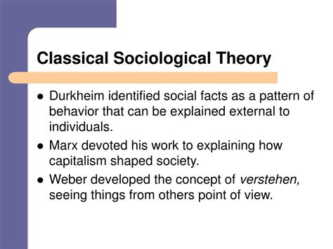 Classical Sociological Theory