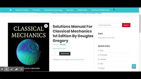 Download Classical Mechanics By Gregory Solution 