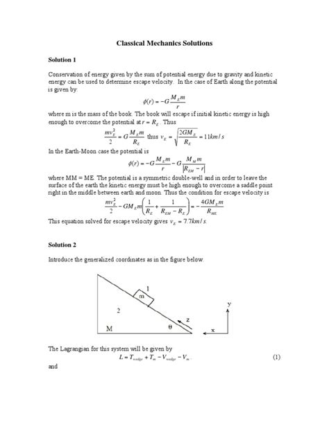 Full Download Classical Mechanics Solutions 