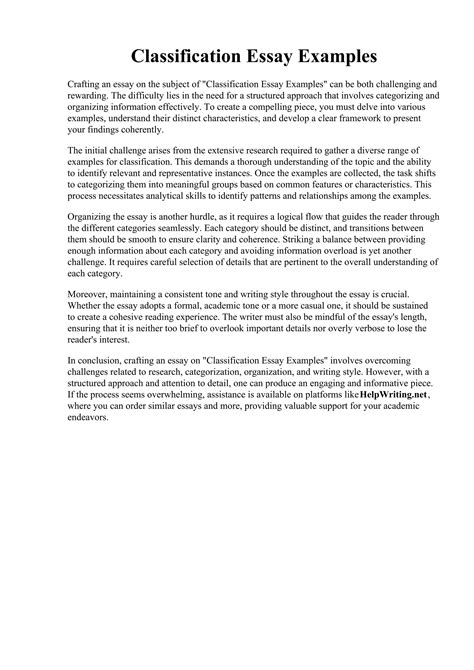 Classification Essay On Clothes