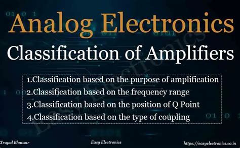 Classification Of Amplifiers
