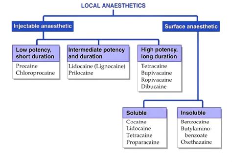 Classification Of Local Anesthetics