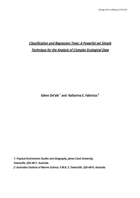 Read Classification And Regression Trees A Powerful Yet Simple 