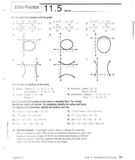 Classifying A Conic Section Worksheets Conic Sections Worksheet Answers - Conic Sections Worksheet Answers