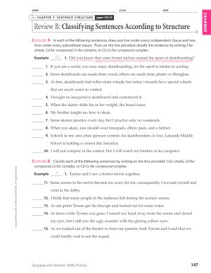 Classifying Sentence By Structure Answer Key Pwcgba