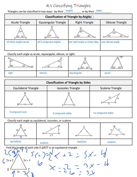 Read Classifying Triangles Answer Key 