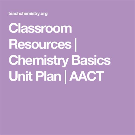 Classroom Resources Unit Plans Aact Science Unit Plans - Science Unit Plans
