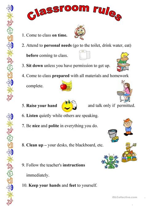 Classroom Rules Worksheet Free Printable Online Printable Rules Worksheet For Kindergarten - Printable Rules Worksheet For Kindergarten
