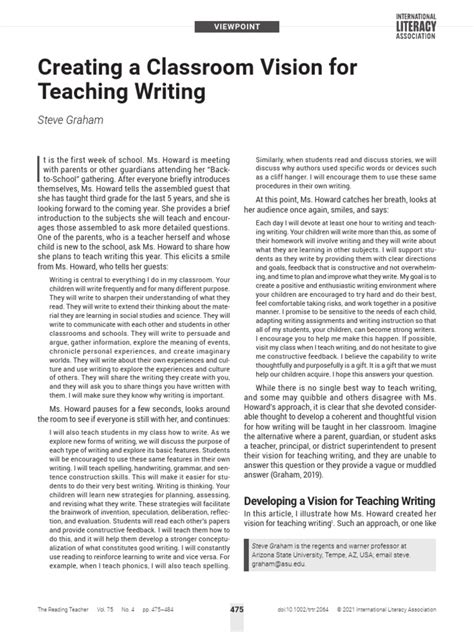 Classroom Vision Pdf