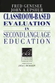 Download Classroom Based Evaluation In Second Language Education Cambridge Language Education 